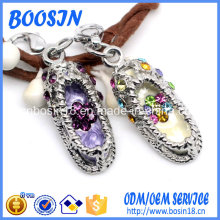 Fancy Rhinestone Shoe Charm Design for Jewelry Making